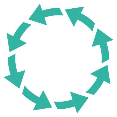 Saatin tersi yönde düz vektör simge döndürmek