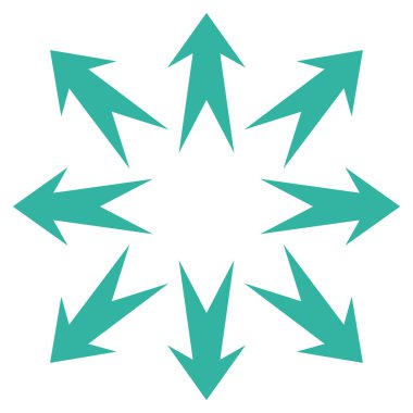 Oklar düz vektör simgesini genişletin