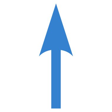 Düz vektör simge yukarı ok keskin