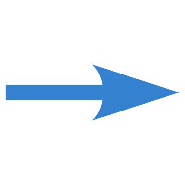 Ok keskin değil düz vektör simgesi