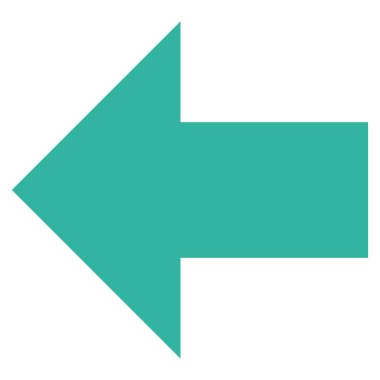 Ok sol düz vektör simgesi