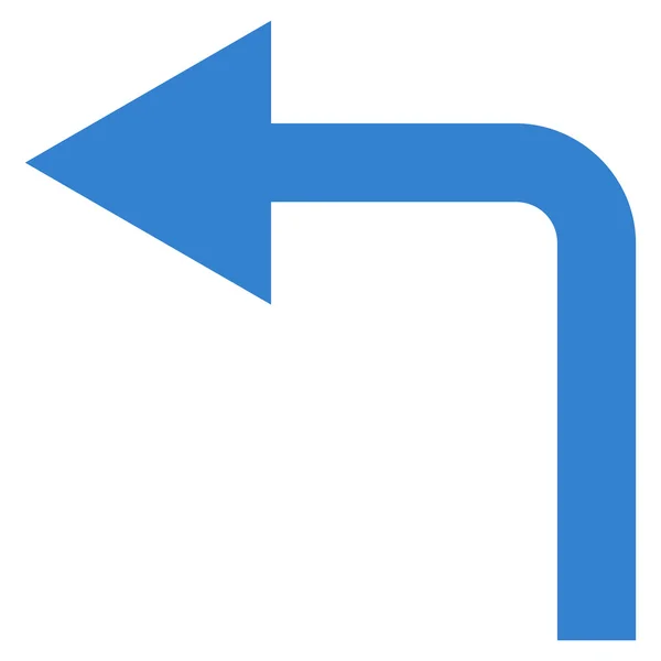 Vire à esquerda ícone de vetor plana — Vetor de Stock