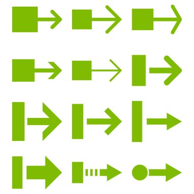 Doğru vektör düz Icon Set çekmek