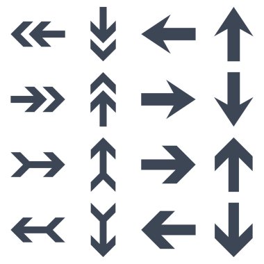 Ok yön vektör düz Icon Set