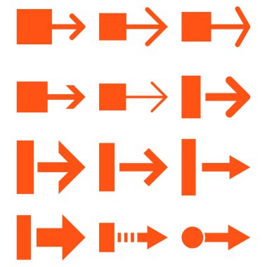 Doğru vektör düz Icon Set çekmek