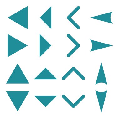 Ok uçları vektör düz Icon Set