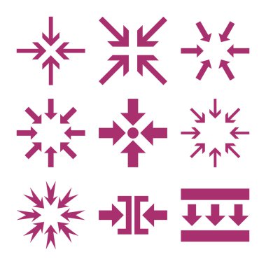 Oklar vektör düz Icon Set en aza indirmek