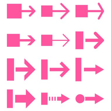 Doğru vektör düz Icon Set çekmek