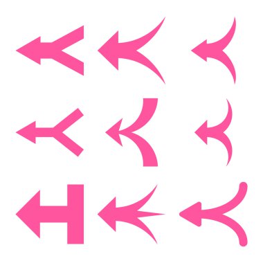 Oklar sol vektör düz Icon Set katılmak