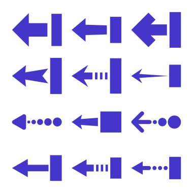 Sol vektör düz Icon Set çekmek