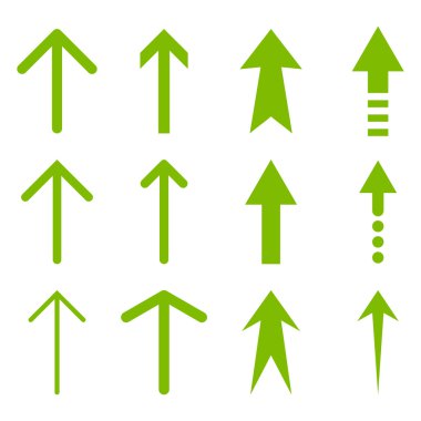 Yukarı okları vektör düz Icon Set