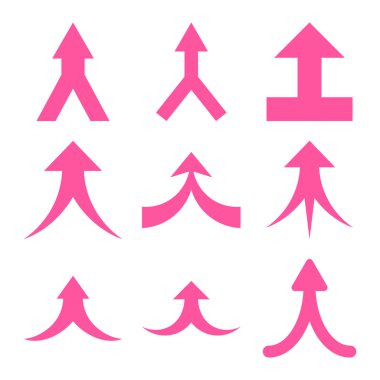 Vektör düz Icon Set yukarı okları katılmak