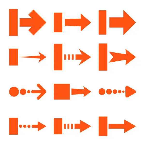 Tire del conjunto de iconos planos del vector derecho — Archivo Imágenes Vectoriales