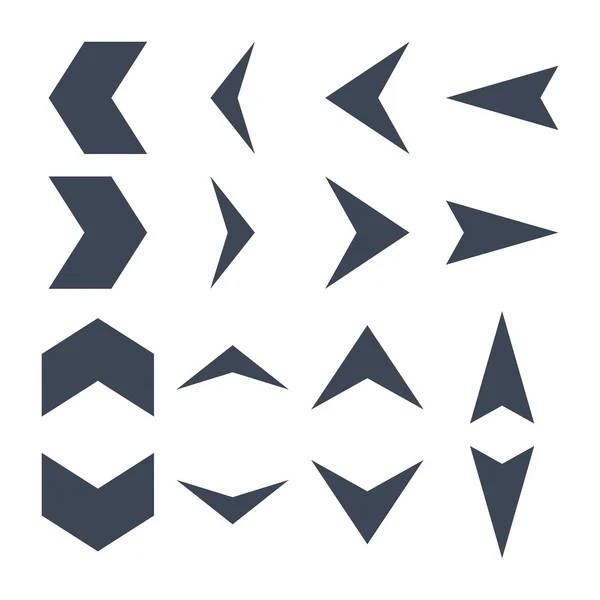 Arrowheads Conjunto de ícones planos vetoriais —  Vetores de Stock