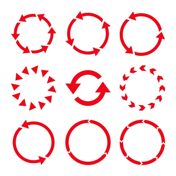 Sens de rotation Vector Flat Icon Set — Image vectorielle