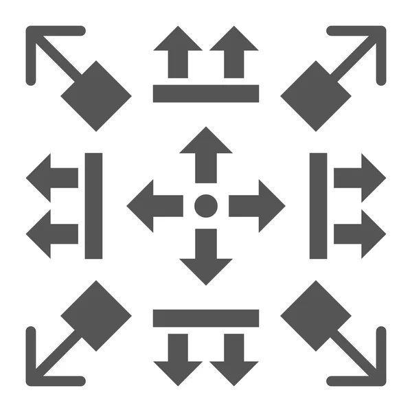 Tirez les flèches vectorielles plat Icône Set — Image vectorielle
