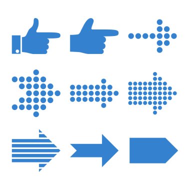 İşaretçiler değil düz Icon Set vektör