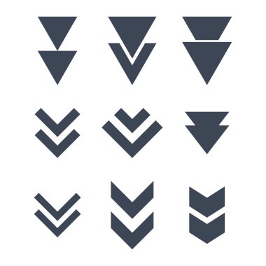 Yönde vektör düz Icon Set