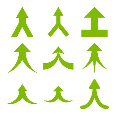 Vektör düz Icon Set yukarı okları katılmak