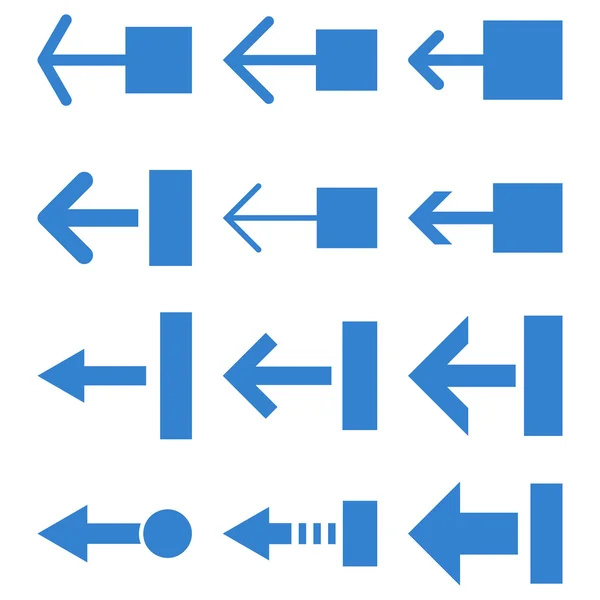 Tire del conjunto de iconos planos del vector izquierdo — Archivo Imágenes Vectoriales