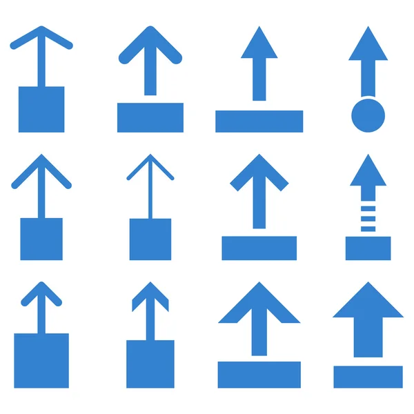 Pull-up-Vektor flaches Symbol gesetzt — Stockvektor