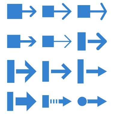 Doğru vektör düz Icon Set çekmek