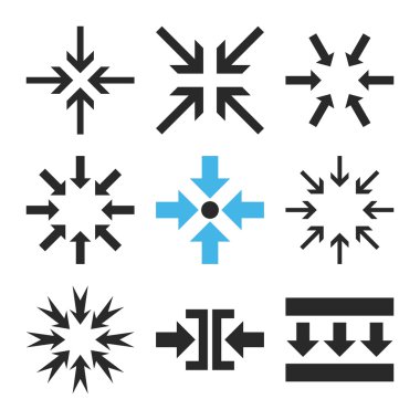 Oklar vektör düz Icon Set en aza indirmek