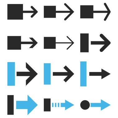 Doğru vektör düz Icon Set çekmek