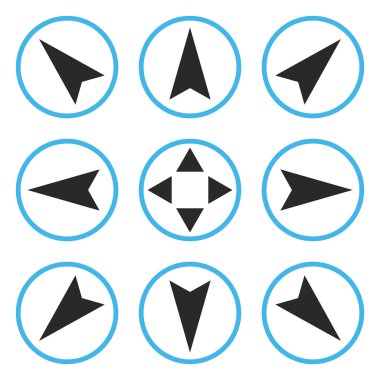 Gezinti yönergeleri vektör düz Icon Set