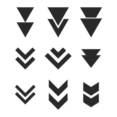 Yönde vektör düz Icon Set