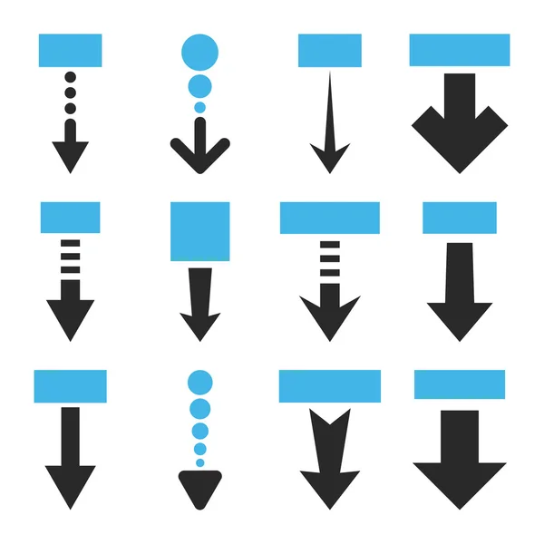 Strhnout vektor plochý Icon Set — Stockový vektor