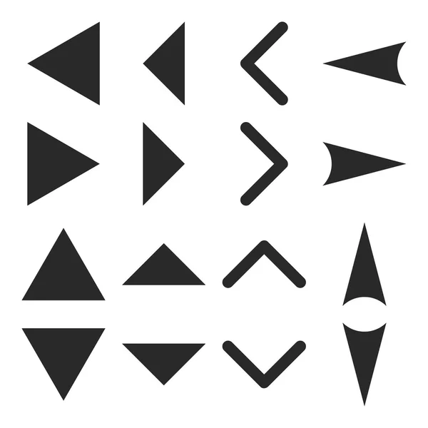 Arrowheads Vector Flat Icon Set — Stock Vector