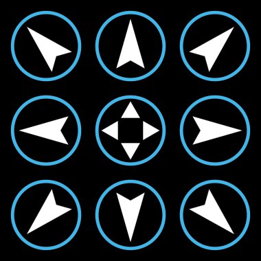 Gezinti yönergeleri vektör düz Icon Set