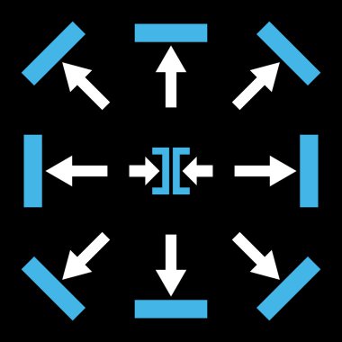 Yön vektör düz Icon Set itmek