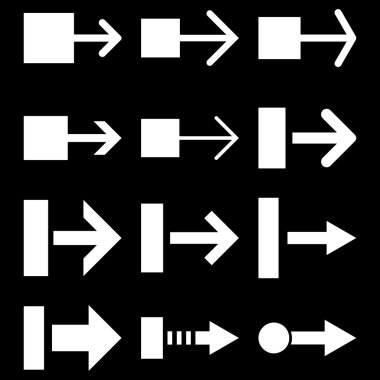 Doğru vektör düz Icon Set çekmek