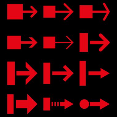 Doğru vektör düz Icon Set çekmek