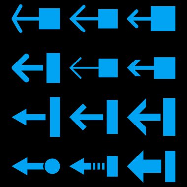 Sol vektör düz Icon Set çekmek