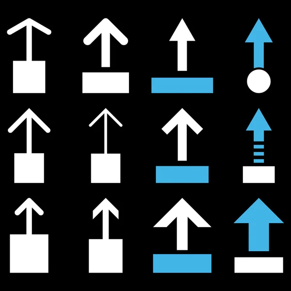 Optrekken van Vector platte Icon Set — Stockvector