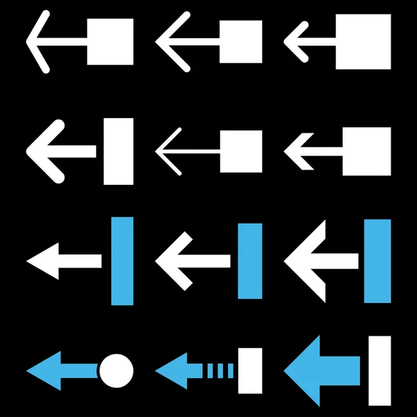 Sol vektör düz Icon Set çekmek — Stok Vektör