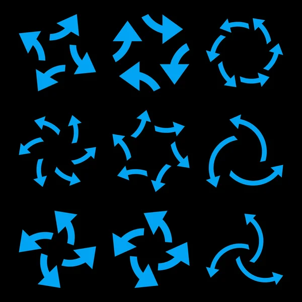 离心箭头矢量平面图标集 — 图库矢量图片