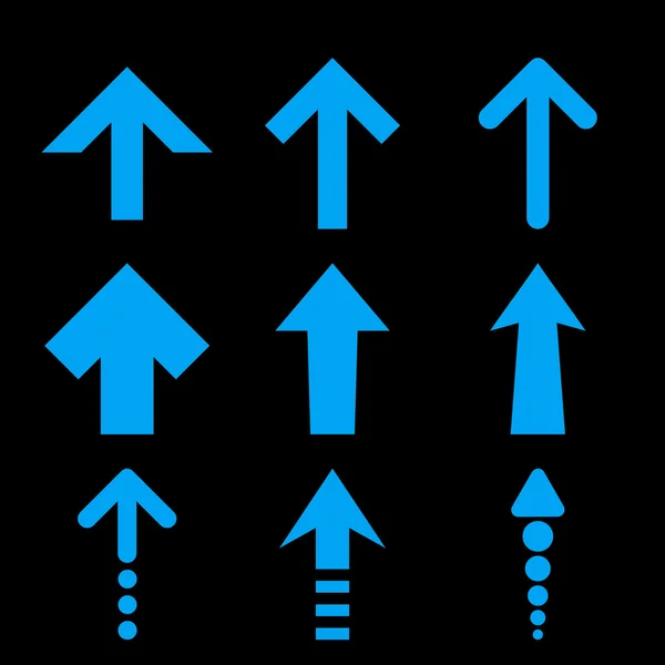 Yukarı okları vektör düz Icon Set — Stok Vektör