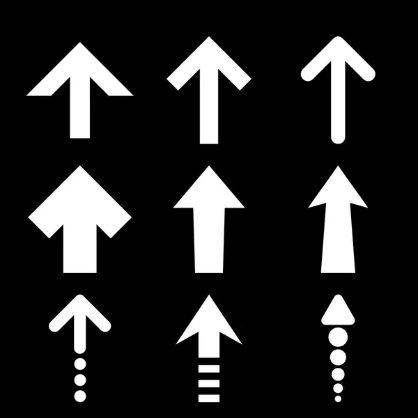 Ensemble d'icônes plates vectorielles Up Arrows — Image vectorielle