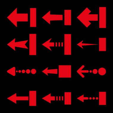 Sol vektör düz Icon Set çekmek