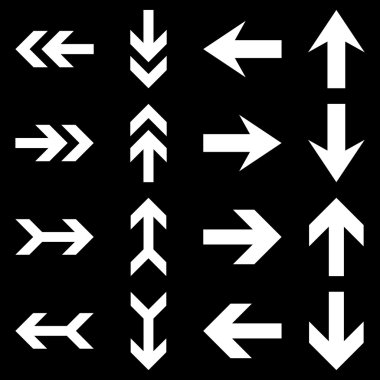 Ok yön vektör düz Icon Set