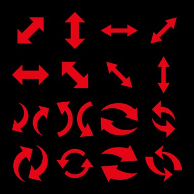 Exchange oklar düz Icon Set vektör