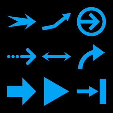 Yön okları düz Icon Set vektör