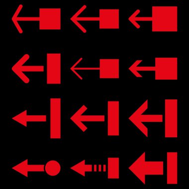 Sol vektör düz Icon Set çekmek