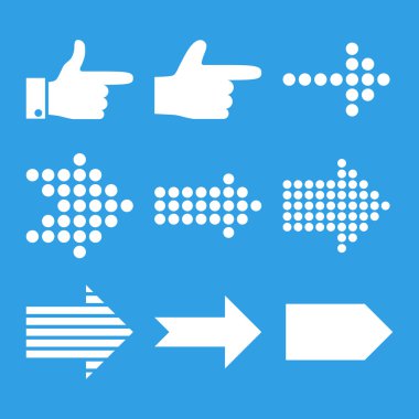 İşaretçiler değil düz Icon Set vektör