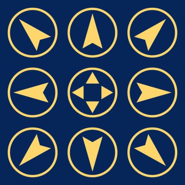 Gezinti yönergeleri vektör düz Icon Set