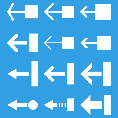 Sol vektör düz Icon Set çekmek